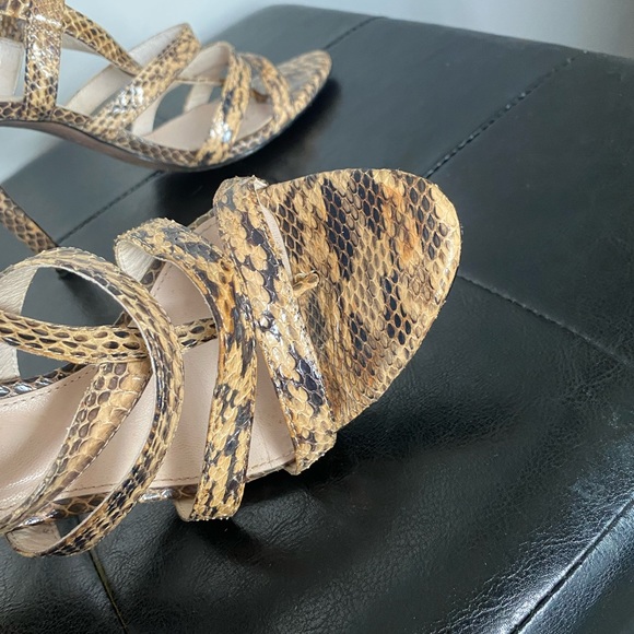 LILA VERNE SNAKESKIN STRAPPY HEELS - Size 6 - Picture 4 of 4